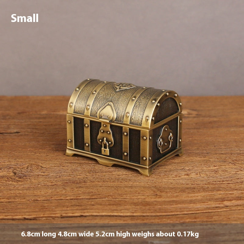 Boîte à bijoux coffre au trésor bronze, petit modèle