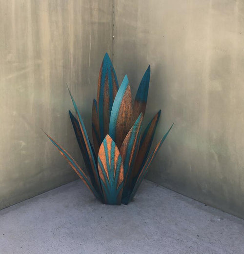 Agave décoratif en métal, 27 cm