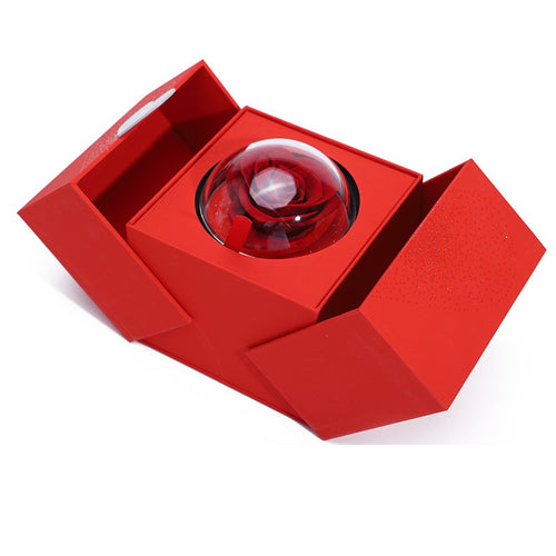 Boîte à bijoux avec rose éternelle
