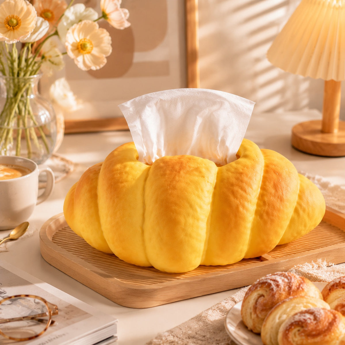Boîte à mouchoirs croissant