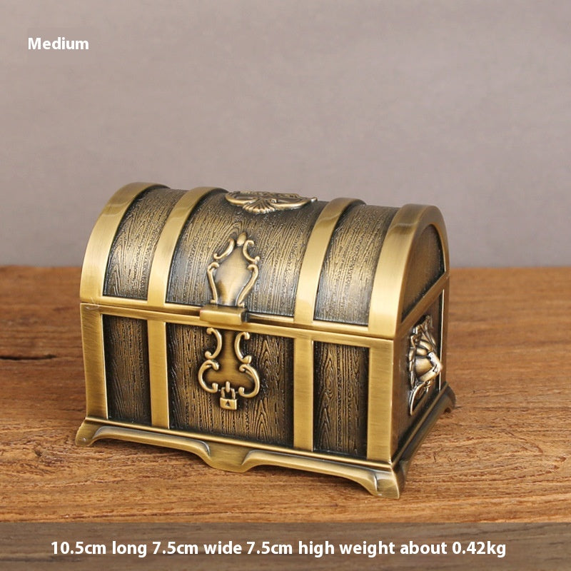 Boîte à bijoux coffre au trésor bronze, modèle moyen