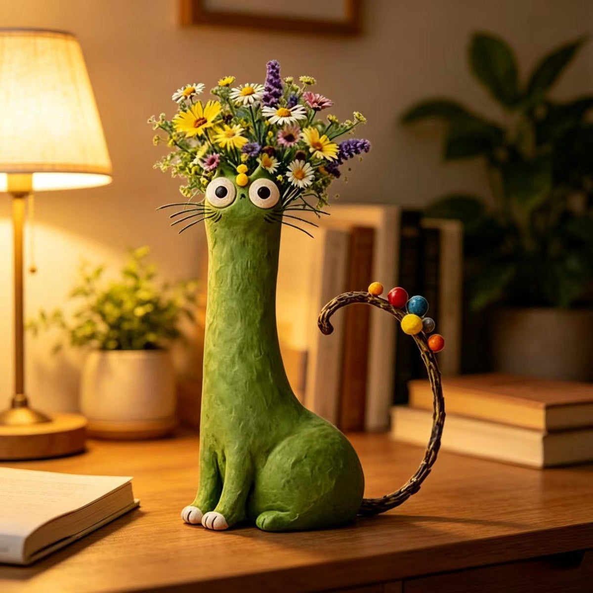 Petit vase chat ou chien en résine